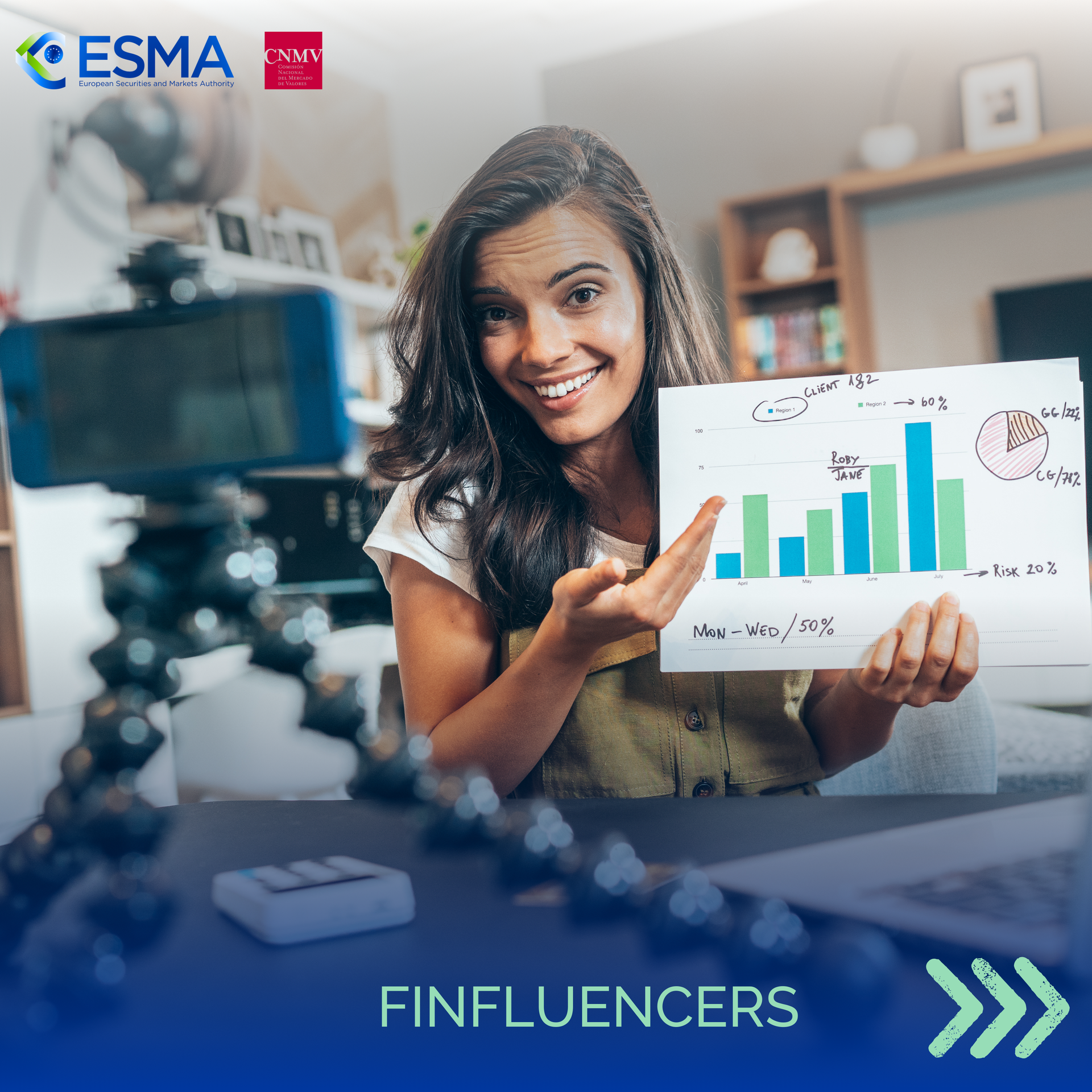 The CNMV and European supervisors issue guidance on responsible promotion by finfluencers