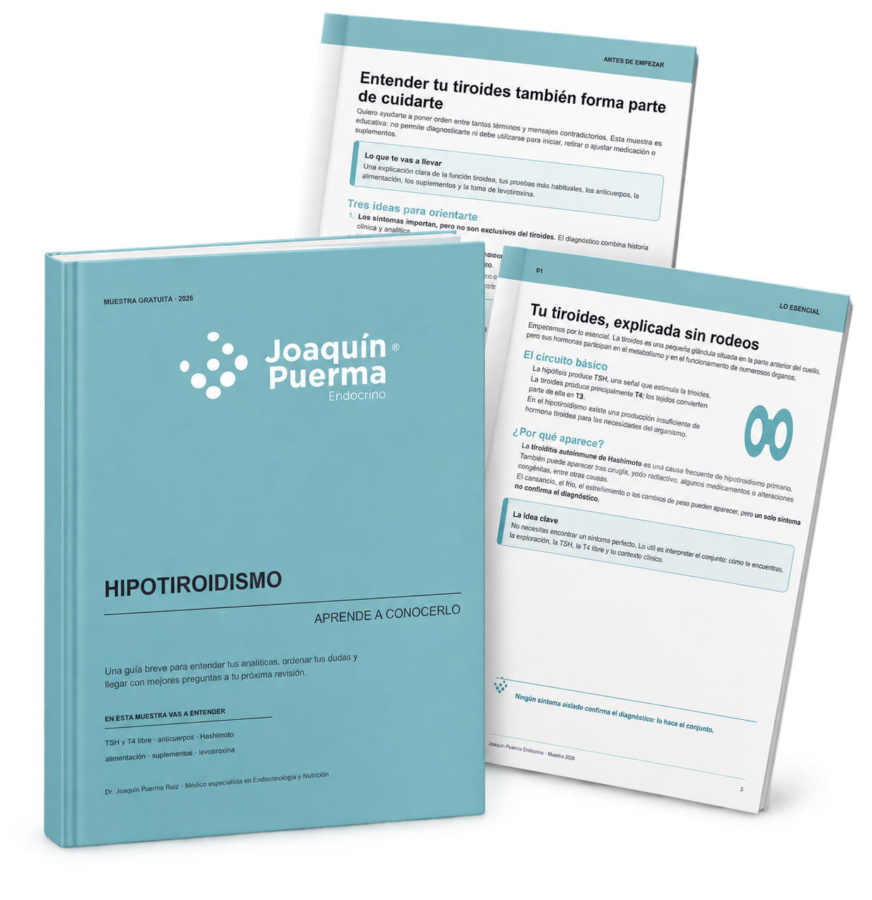 Muestra actualizada de hipotiroidismo con portada y páginas interiores