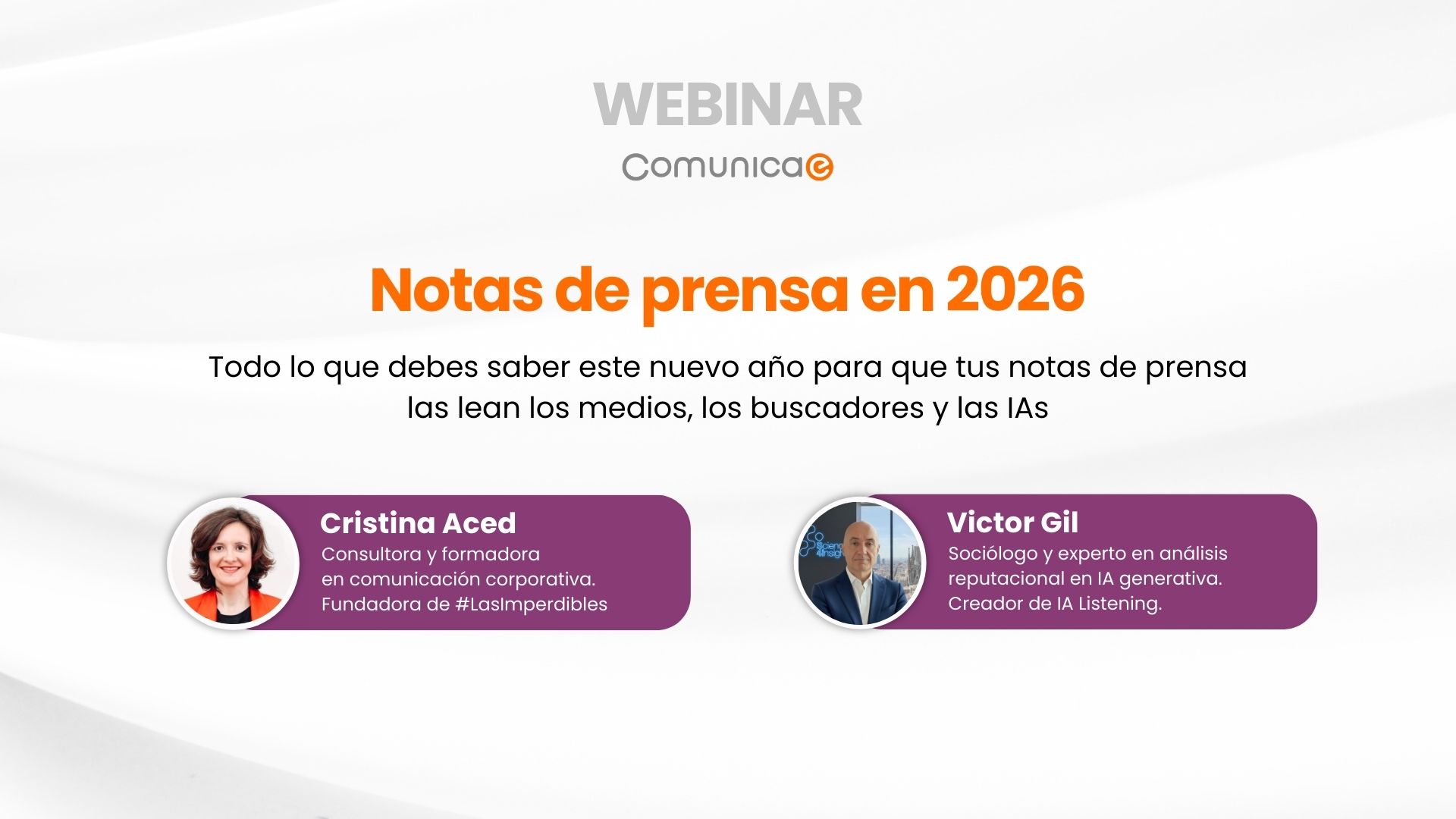 Webinar Notas de prensa en 2026 - Comunicae