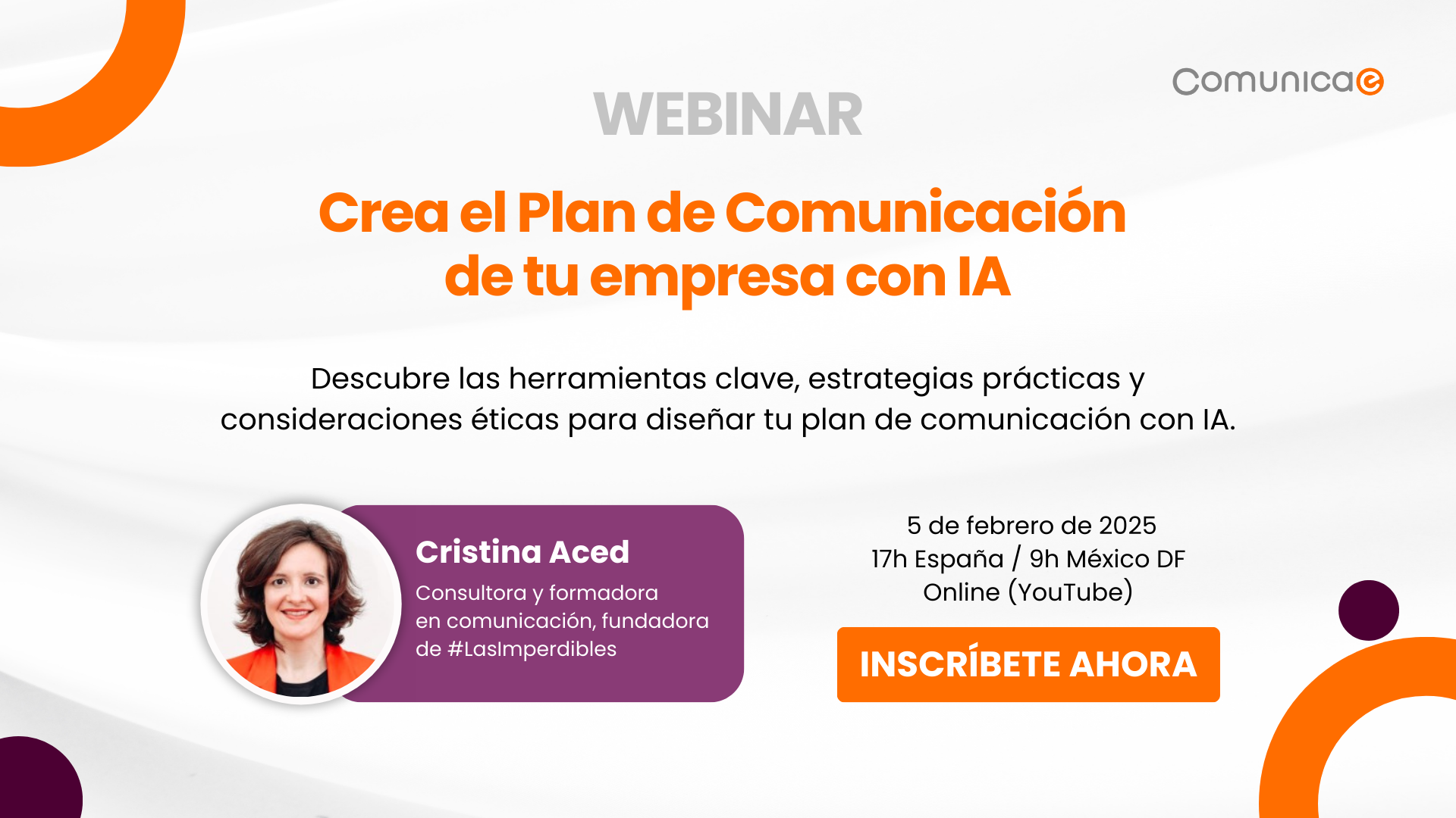 Crea el Plan de Comunicación de tu empresa con IA con Cristina Aced