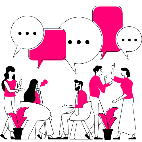 friends sharing ideas