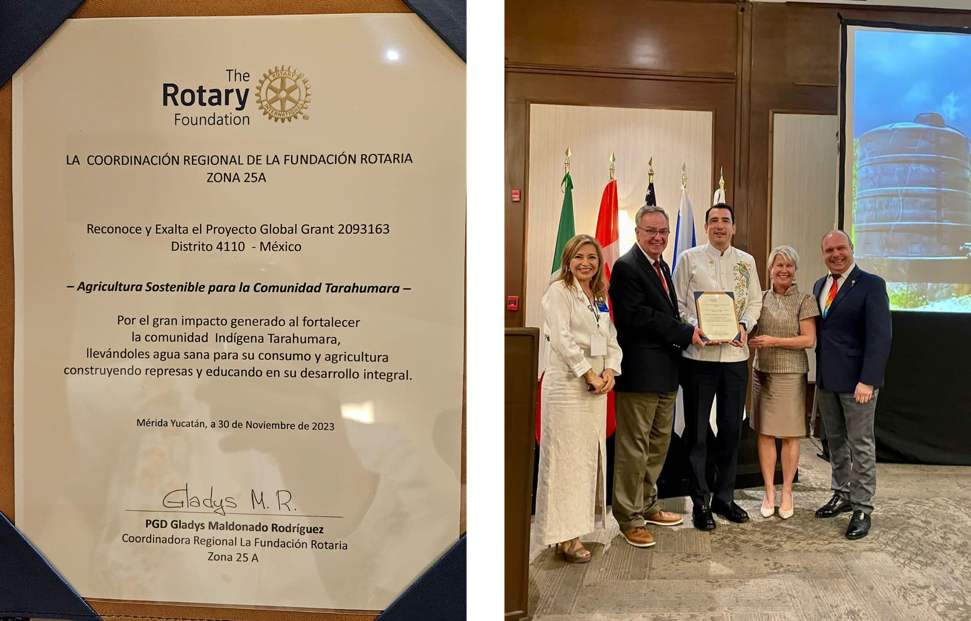 Reconocimiento al Proyecto Agricultura Sostenible para la Comunidad Tarahumara 